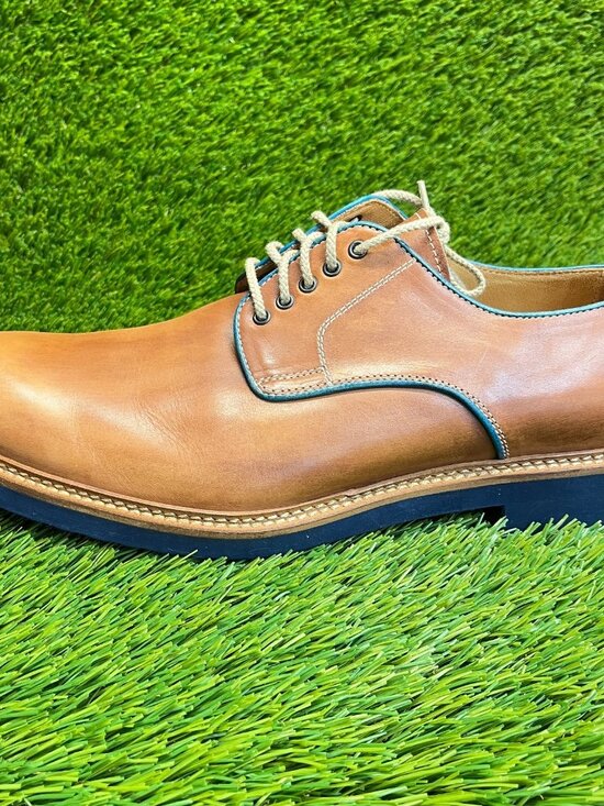 Kenneth Cole Mens Size 12 Brown Blue Casual Classic Leather Oxford Dress Shoes main image 7